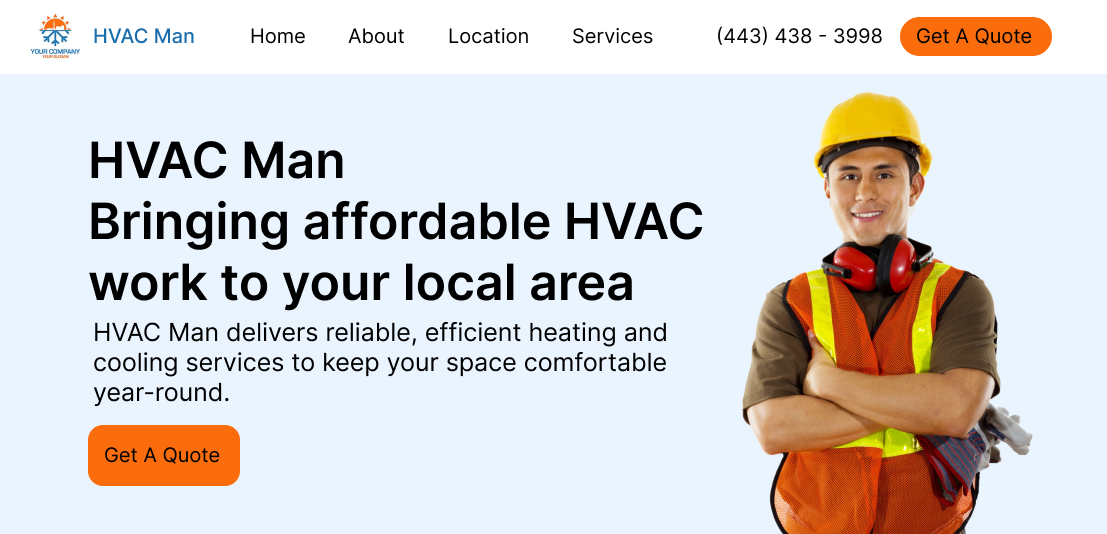 HVAC Worker Image